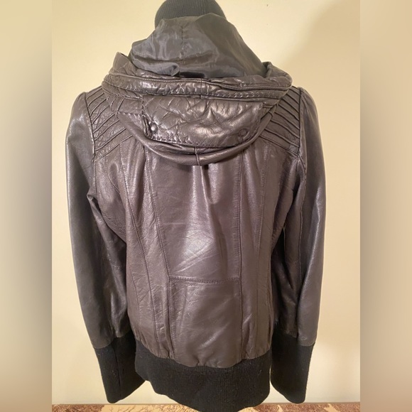 Mackage Hooded Leather Jacket Size M in good condition - Picture 11 of 16